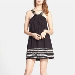 Free People Black Embroidered Dress